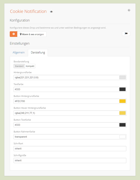 Einfache Anpassung von Farben & Schriftart im Backend