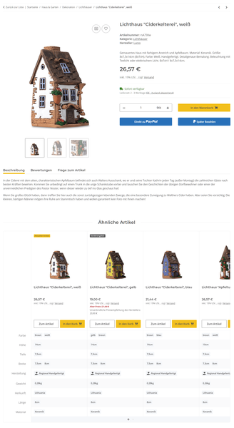 �hnliche Artikel im Compare Drop im Nova Template