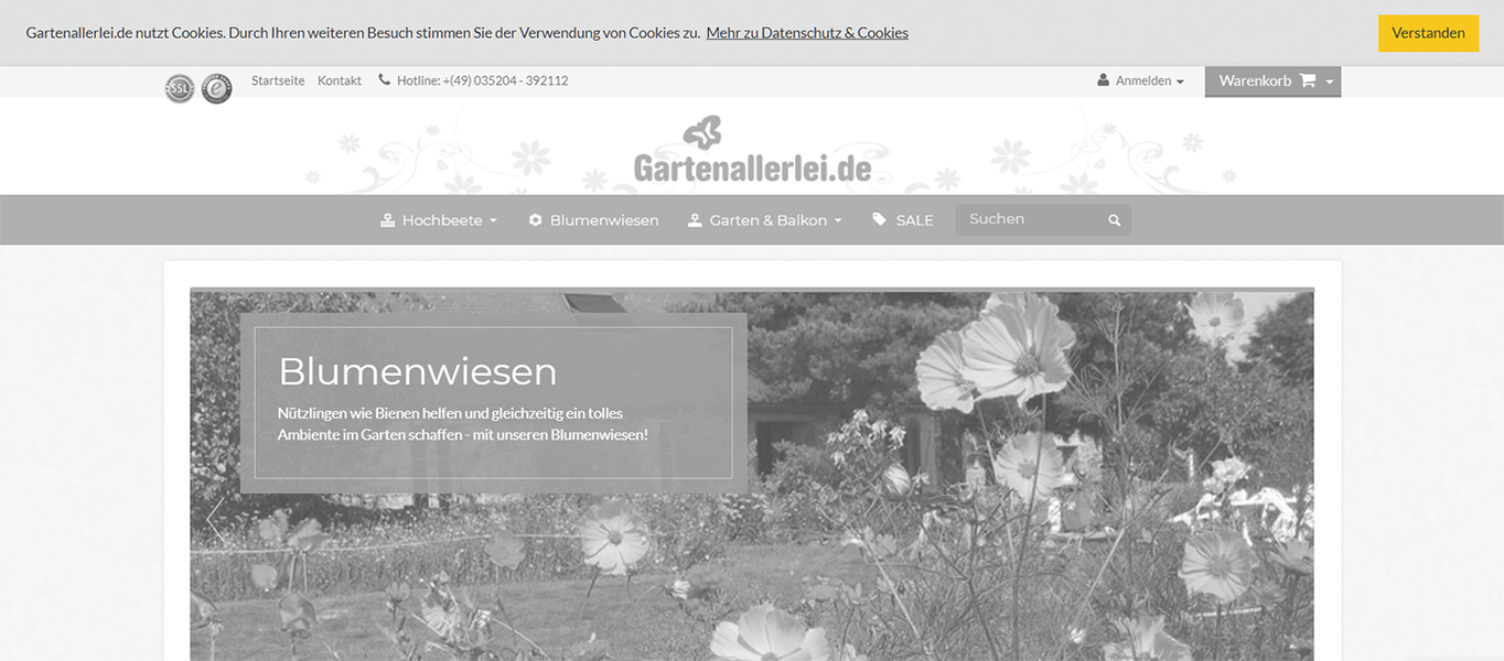 Bannermodus oben auf gartenallerlei.de