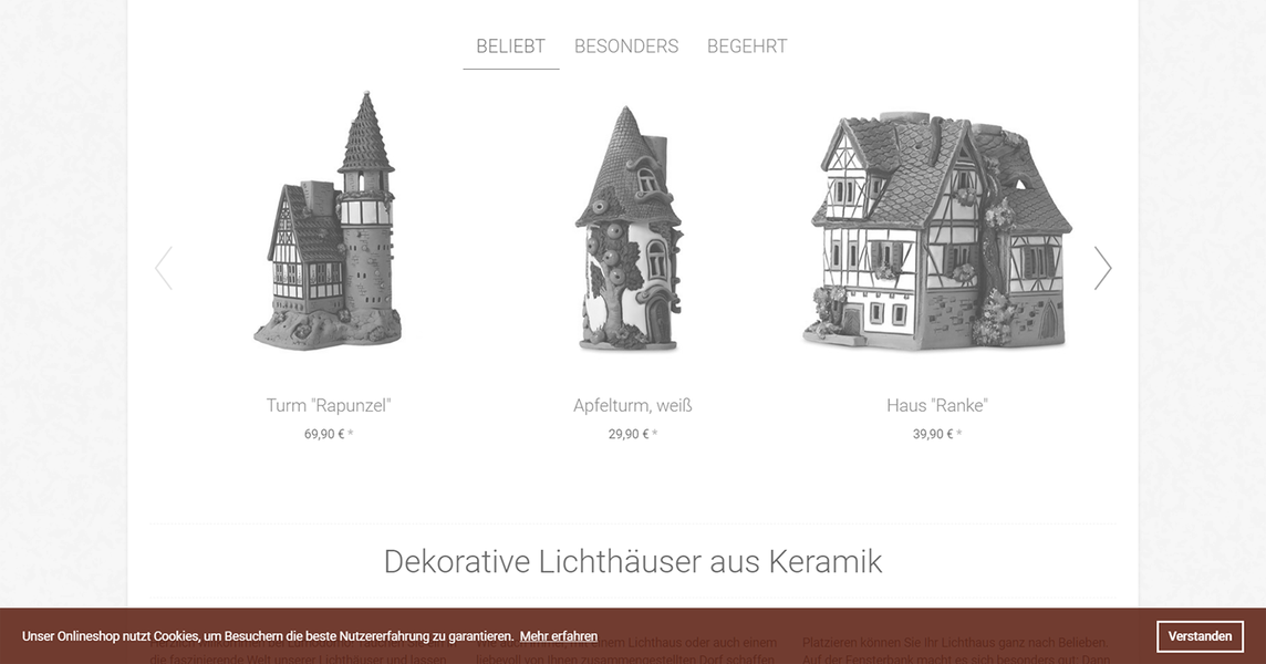 Bannerdarstellung unten auf lumodomo.de