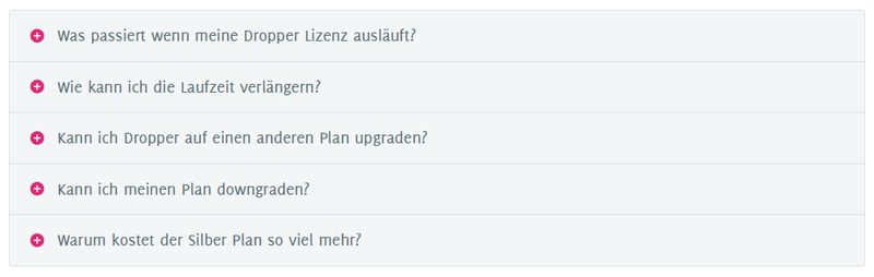 Accordeon Drop (komplett geschlossen) in unserem Store