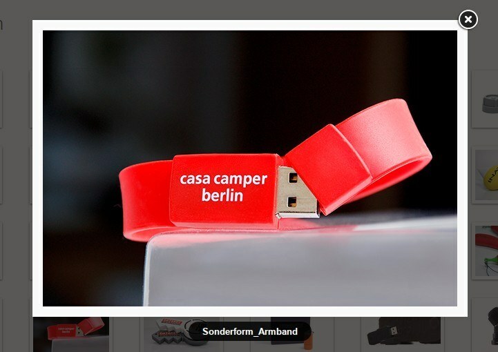 Gallery Drop Detailansicht bei flashusb.de