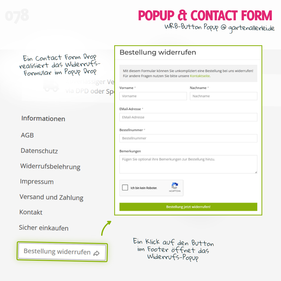 Lets Drop #078 - Widerrufsbutton mit Popup-Formular