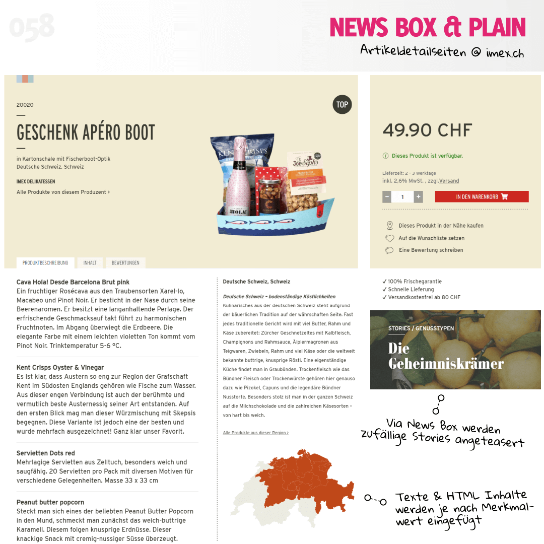 Plain Drop & News Box auf imex.ch