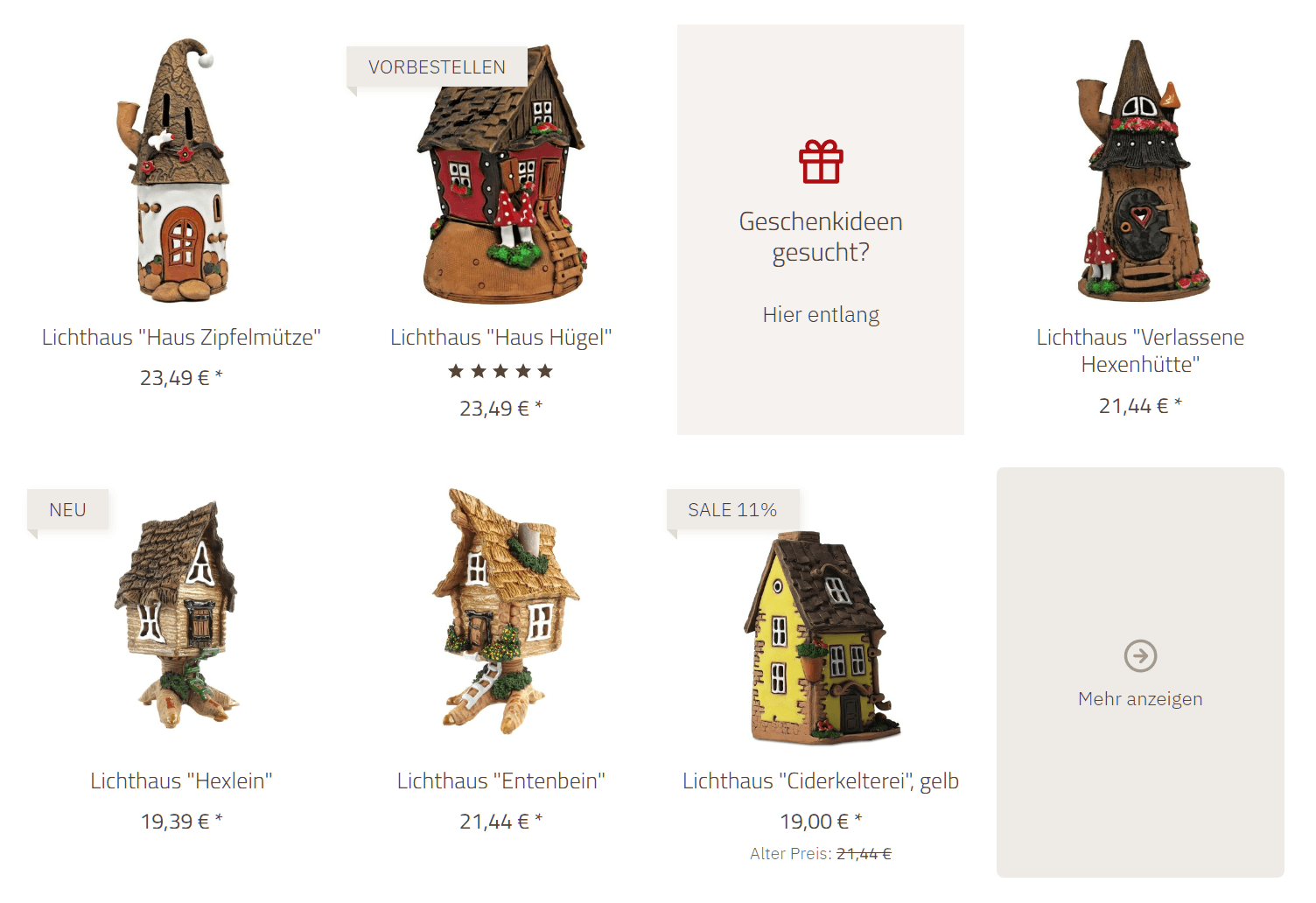 Product Pipeline mit Grid Darstellung